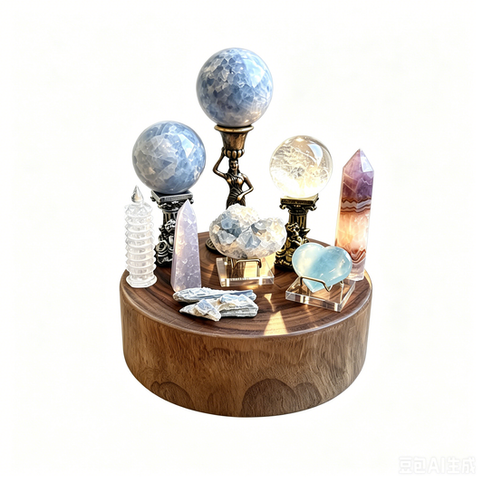 Calm Tide Celestite Emotional Balance Crystal Grid Set