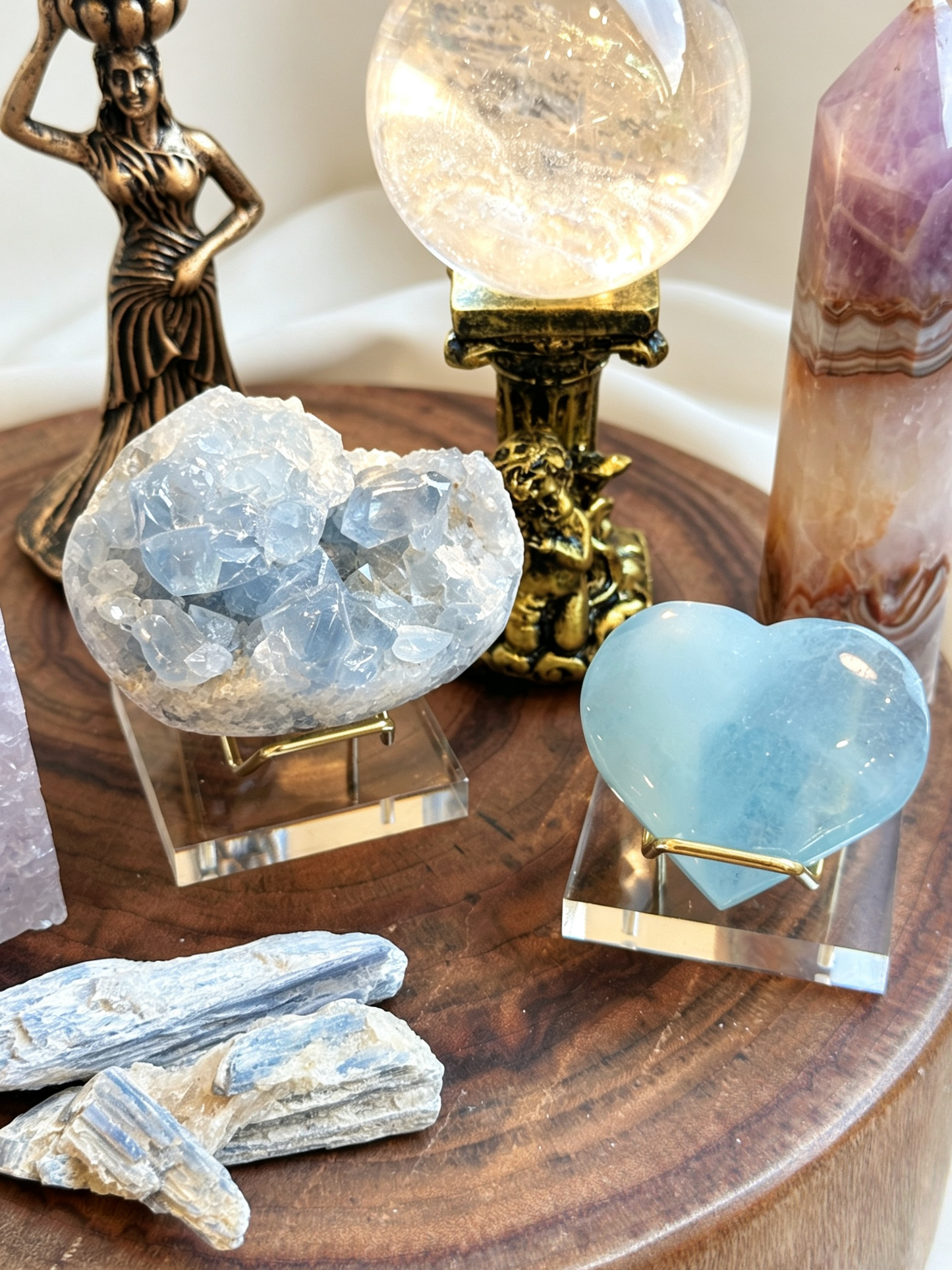 Calm Tide Celestite Emotional Balance Crystal Grid Set