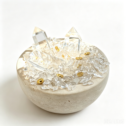 Clear Glow Clear Quartz Cleansing & Charging Bowl