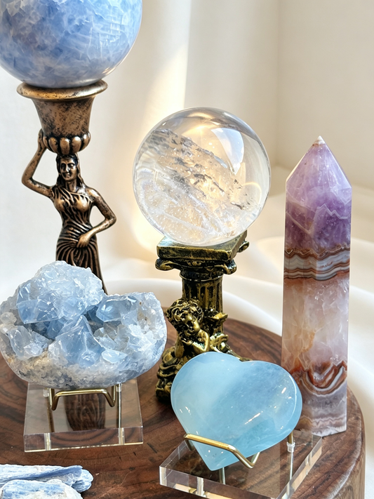Calm Tide Celestite Emotional Balance Crystal Grid Set