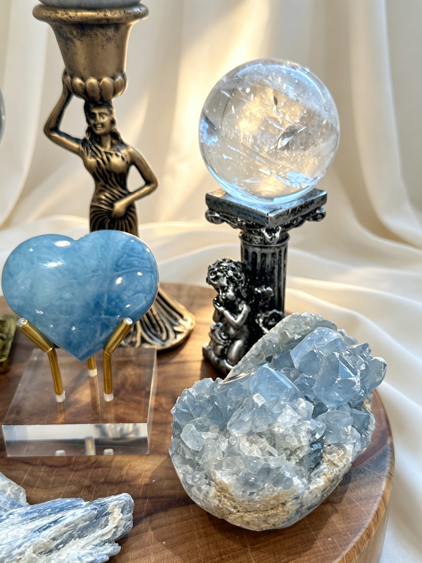 Calm Flow Throat Chakra Crystal Grid Set