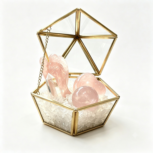 Gentle Wing Rose Quartz Angel Love & Harmony Crystal Gift Box
