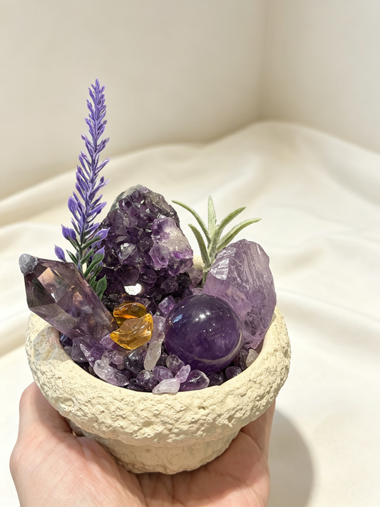 Purple Nook Amethyst Calming & Wisdom Mini Crystal Bonsai