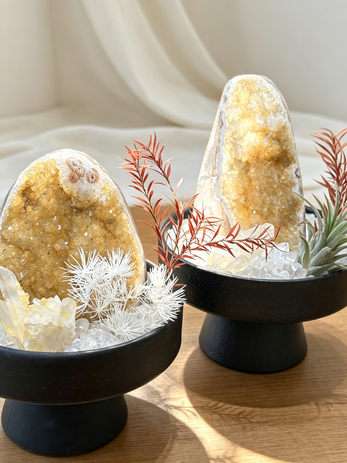 Golden Chalice Citrine Geode Wealth & Prosperity Crystal Landscape