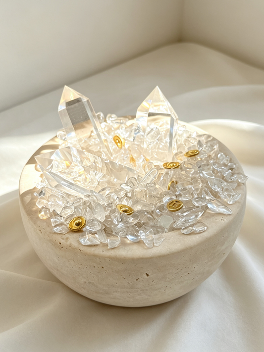 Clear Glow Clear Quartz Cleansing & Charging Bowl