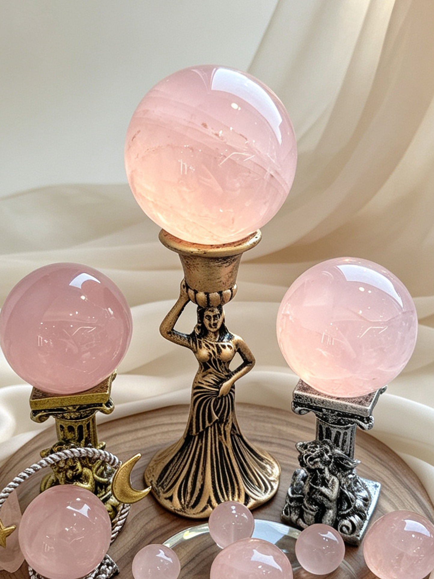 Lotus Glow Rose Quartz Heart Chakra Crystal Grid