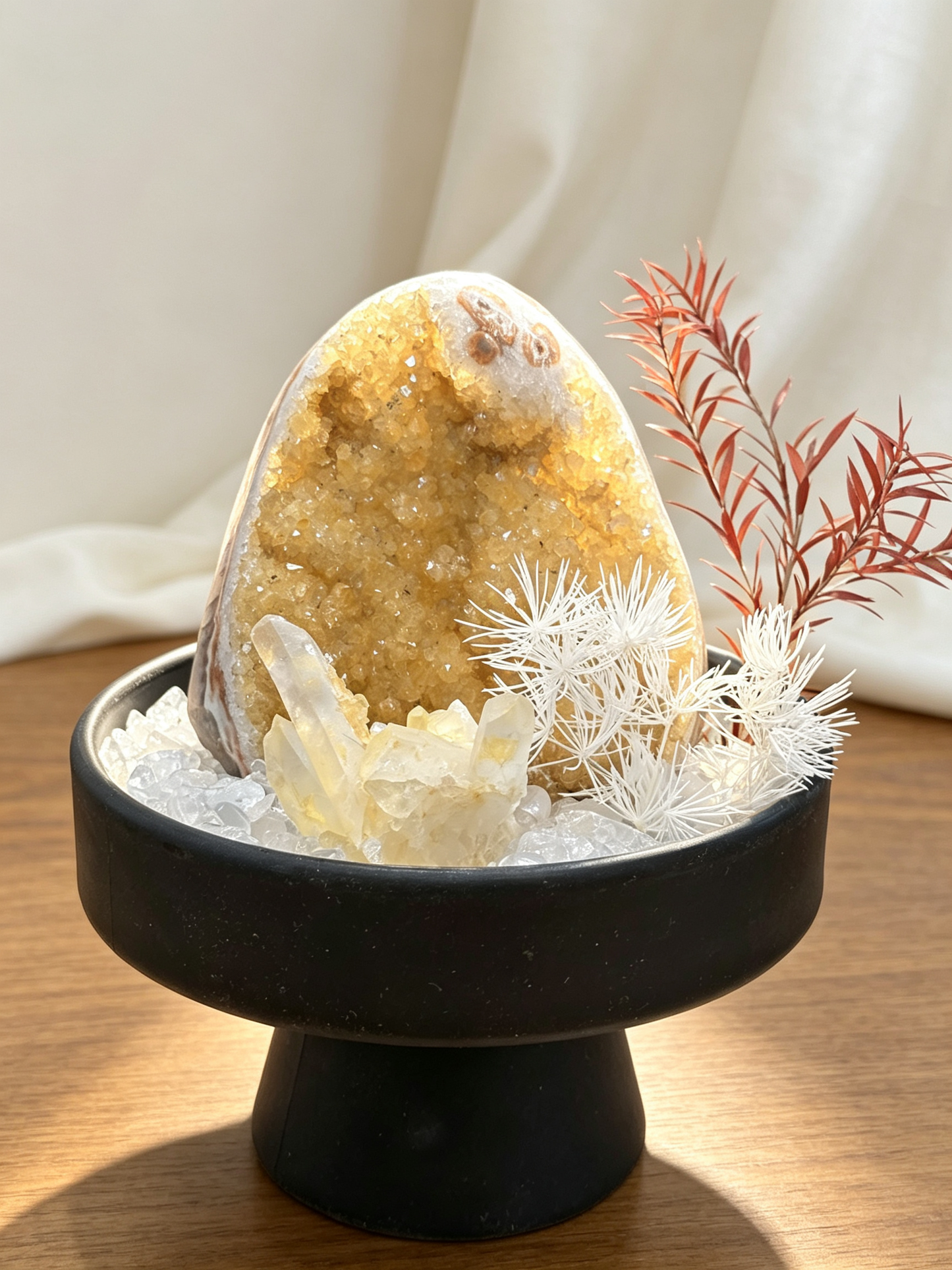 Golden Chalice Citrine Geode Wealth & Prosperity Crystal Landscape
