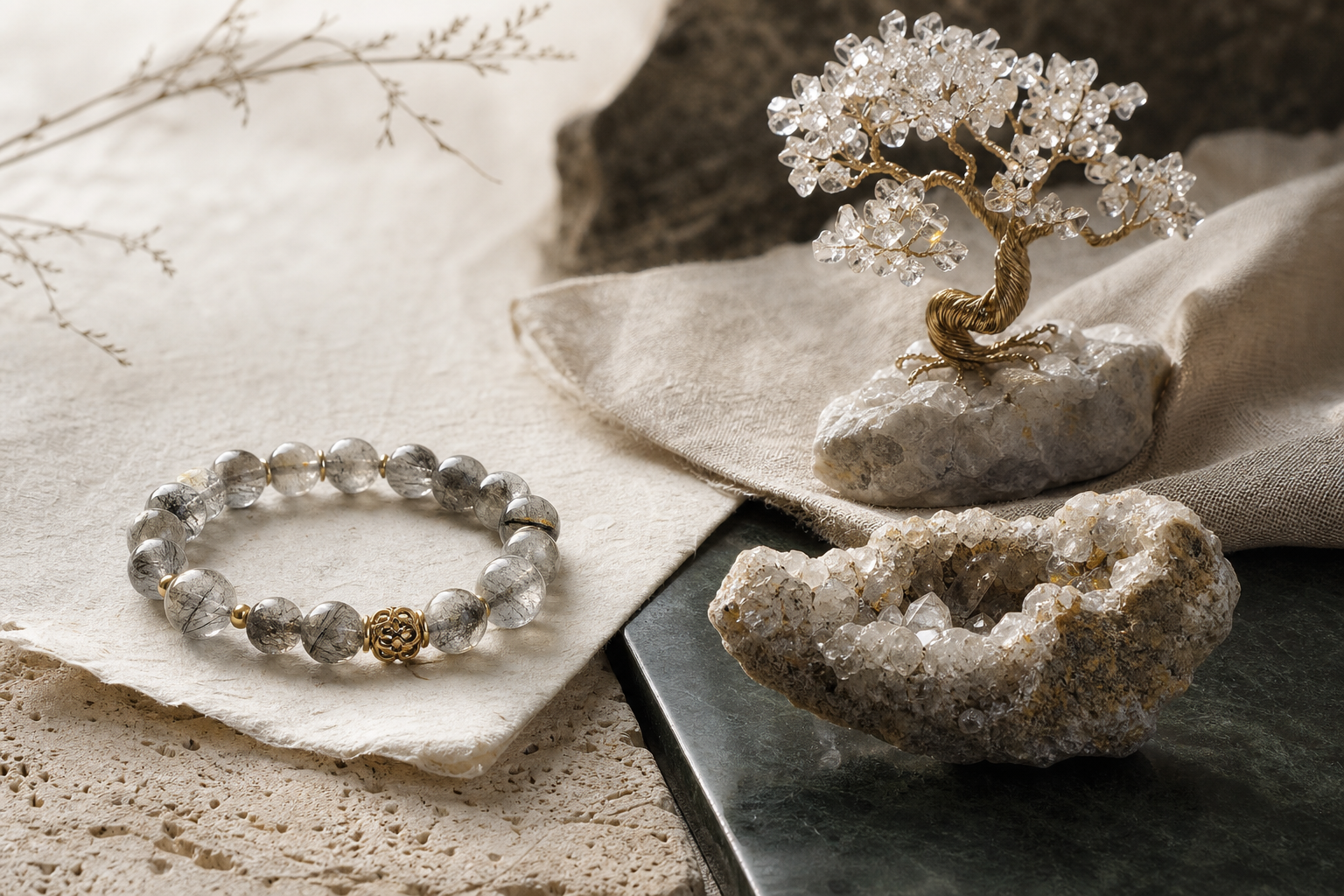 Stone as object, jewelry, and landscape.